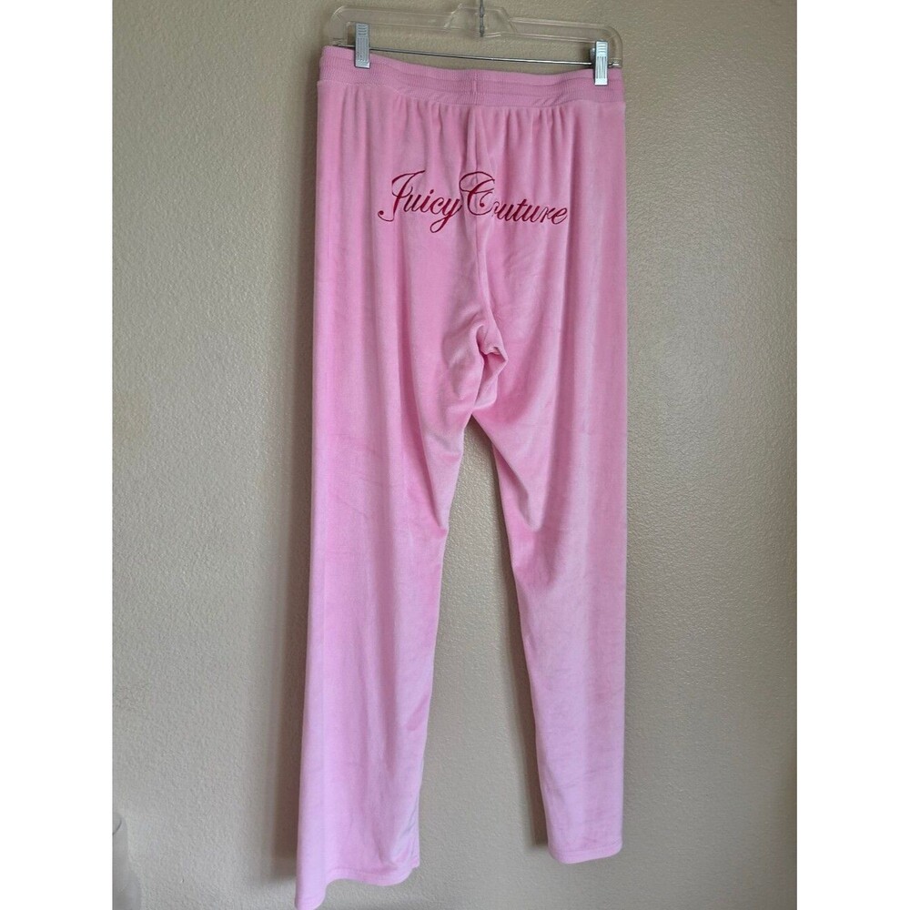 NWOT juicy couture pink velour script logo sleepwear set pink size M - Picture 6 of 7